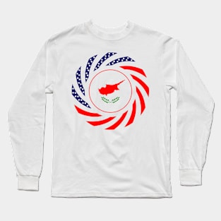 Cypriot American Multinational Patriot Flag Series Long Sleeve T-Shirt